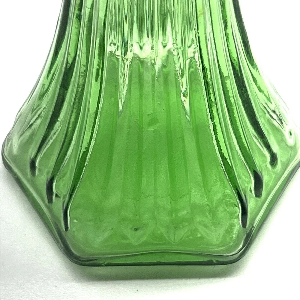 Vintage/Retro E.O. Brody Co. Cleveland-Emerald Green-Ribbed/Fluted Bud Vase  6